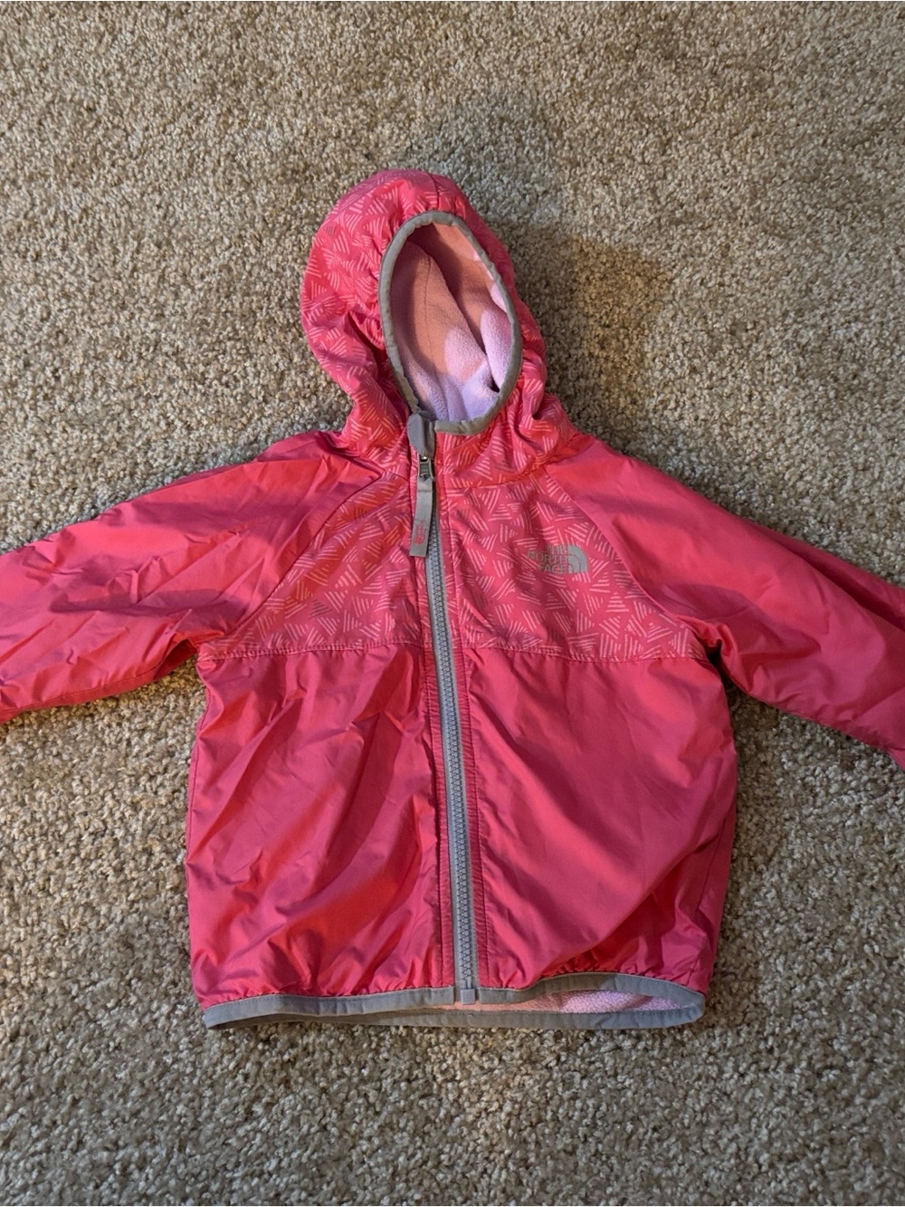 The North Face Infant Pink and Coral Puffer Jacket